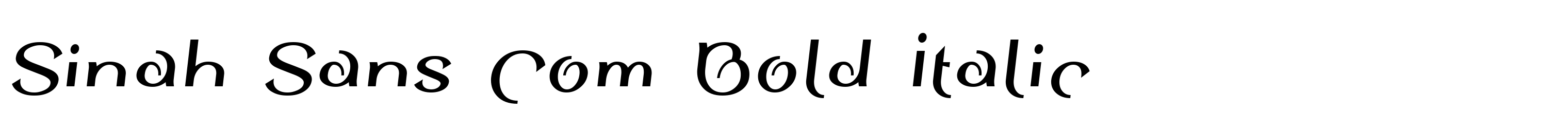 Sinah Sans Com Bold Italic